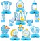 13 Pcs Centerpieces for Tables boy Honeycomb Centerpieces Baby Shower Decorations,It's a boy party supplies,Gender Reveal boy Baby Shower Centerpiece for Baby boys Party Birthday Tables Decorations